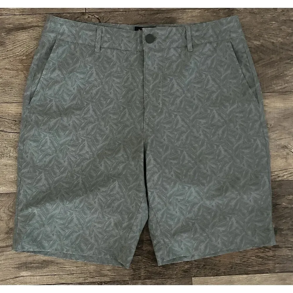 Faherty All Day 31 X 9” Short Belharra Dunes Grey Green All Over Tropical Print